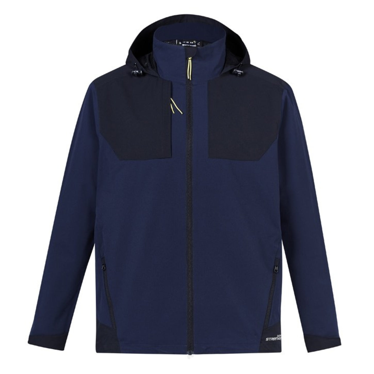 Navy/dark navy windbreaker on a white background