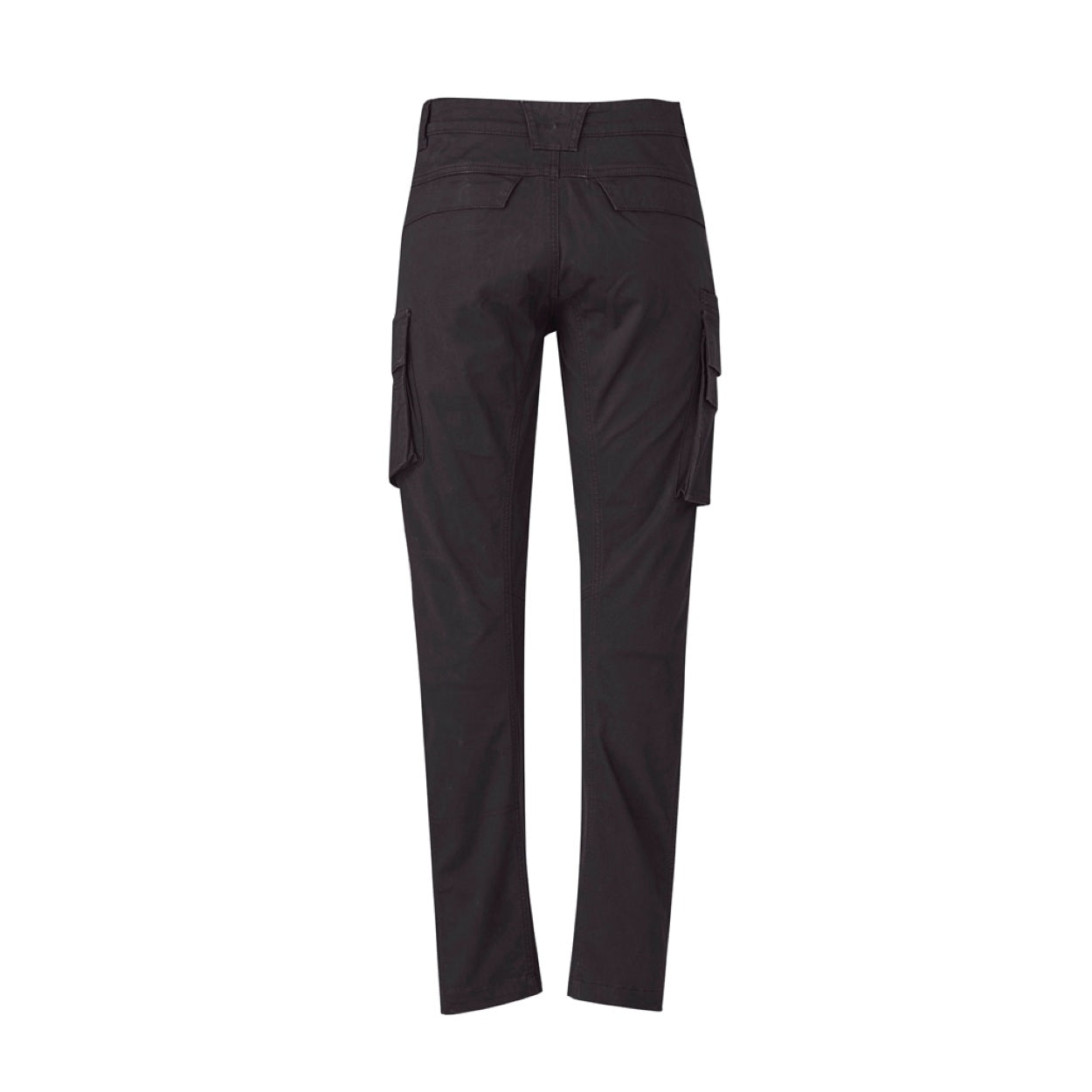 Charcoal pants on a white background