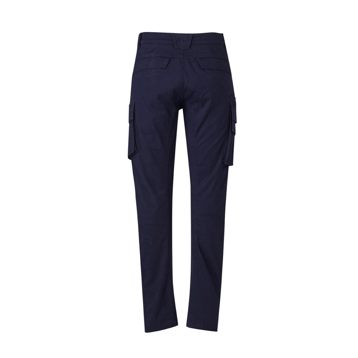 Navy pants on a white background