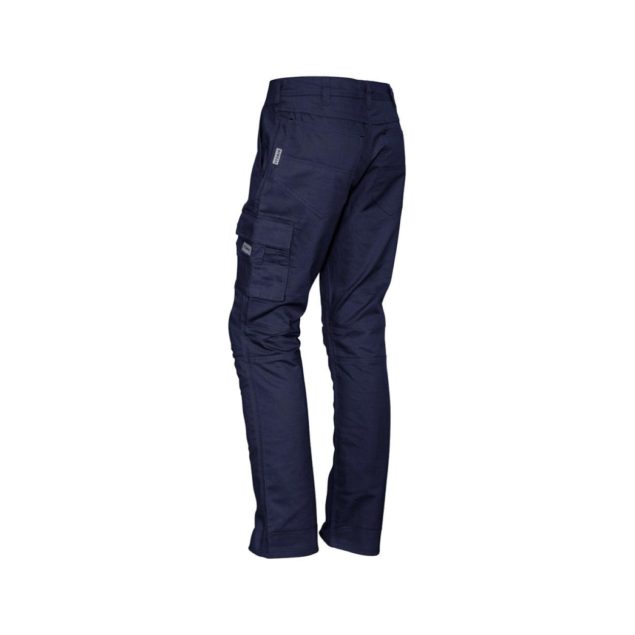 Navy pants on a white background