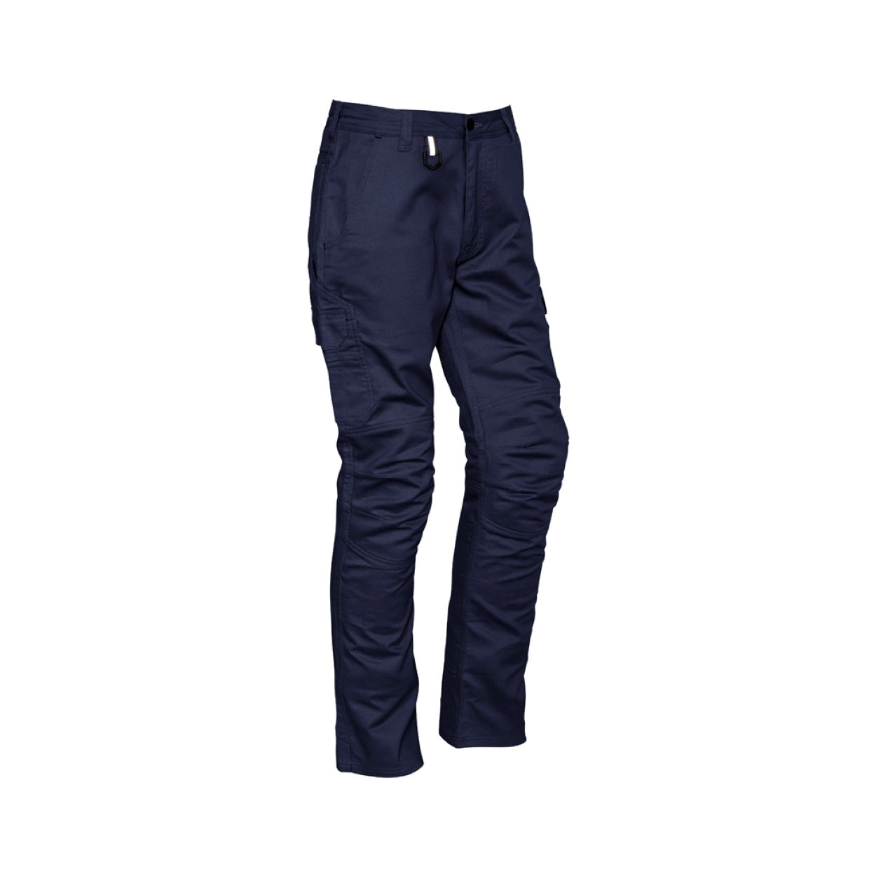 Navy pants on a white background