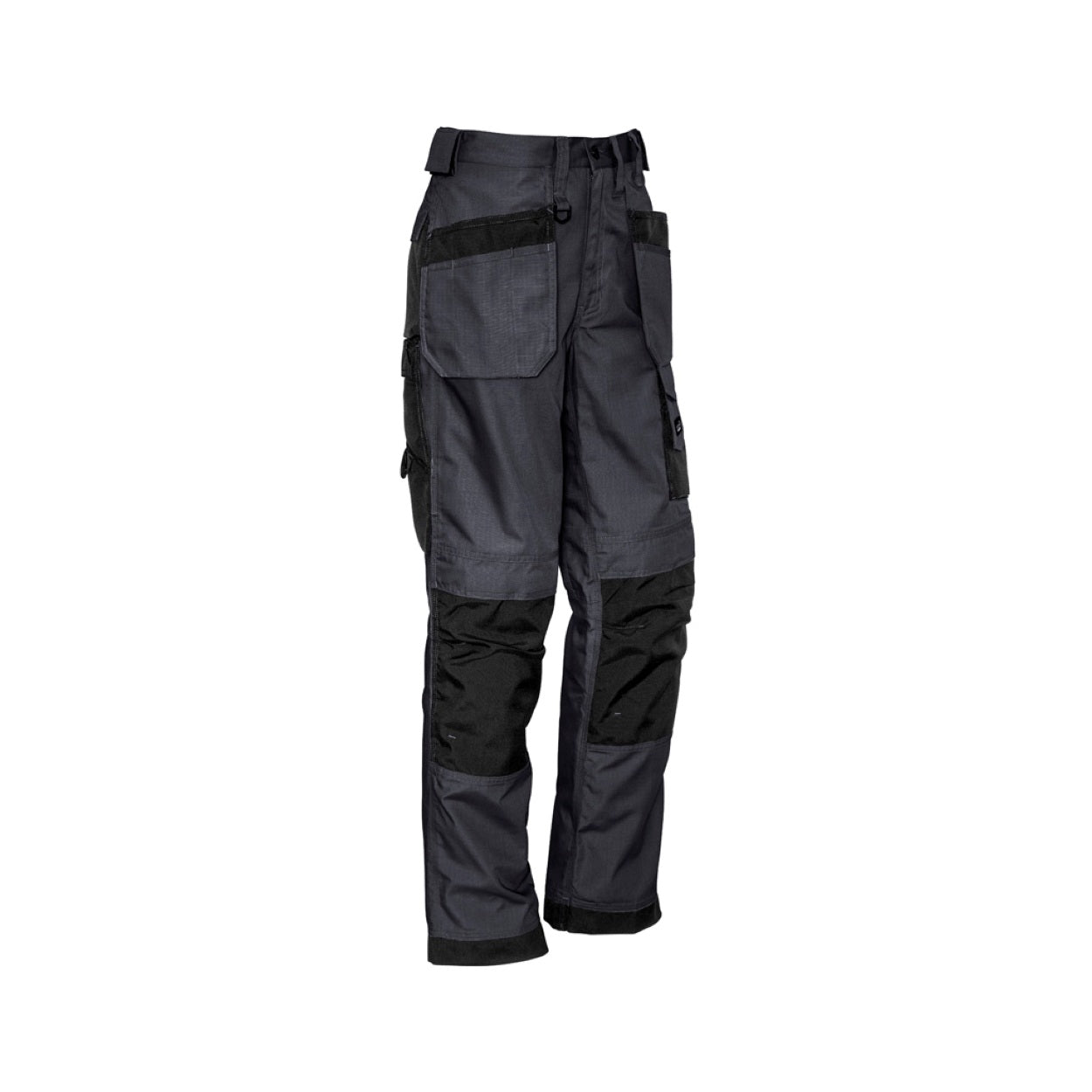 Charcoal/Black pants on a white background