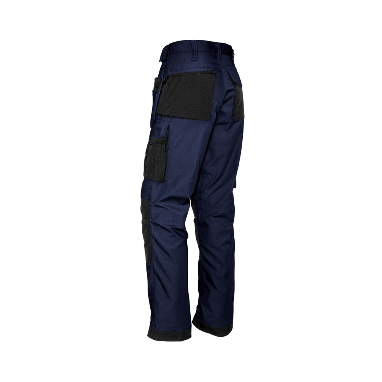 Navy/Black pants on a white background