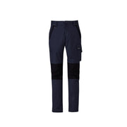 Navy pants on a white background