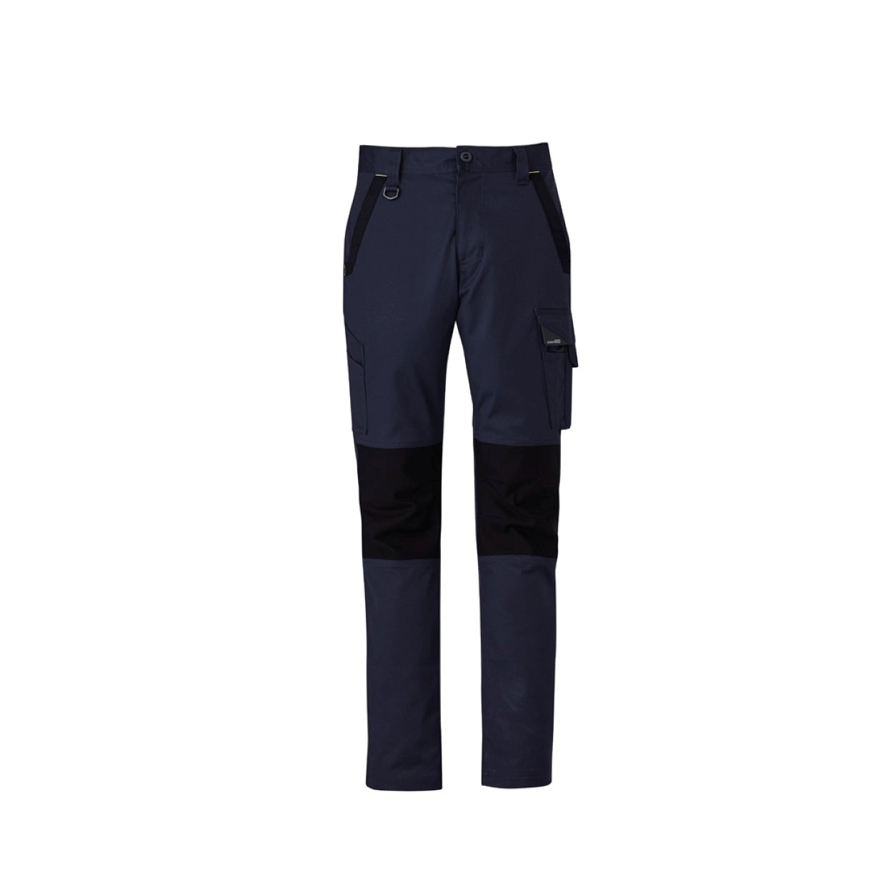 Navy pants on a white background