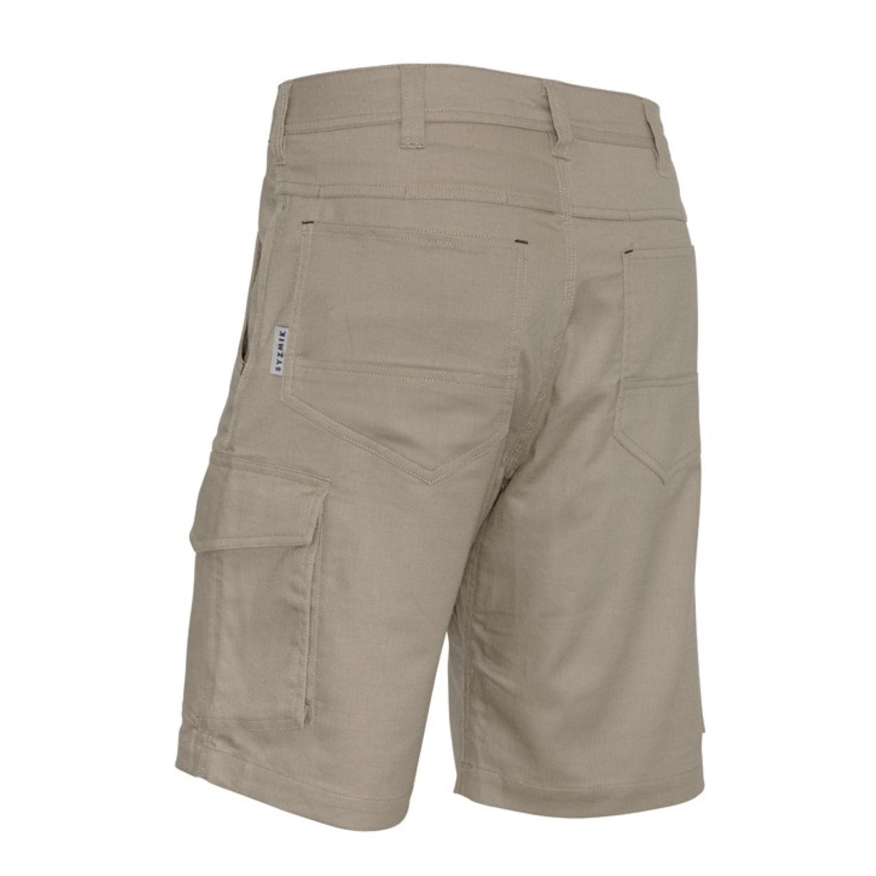 Khaki shorts on a white background