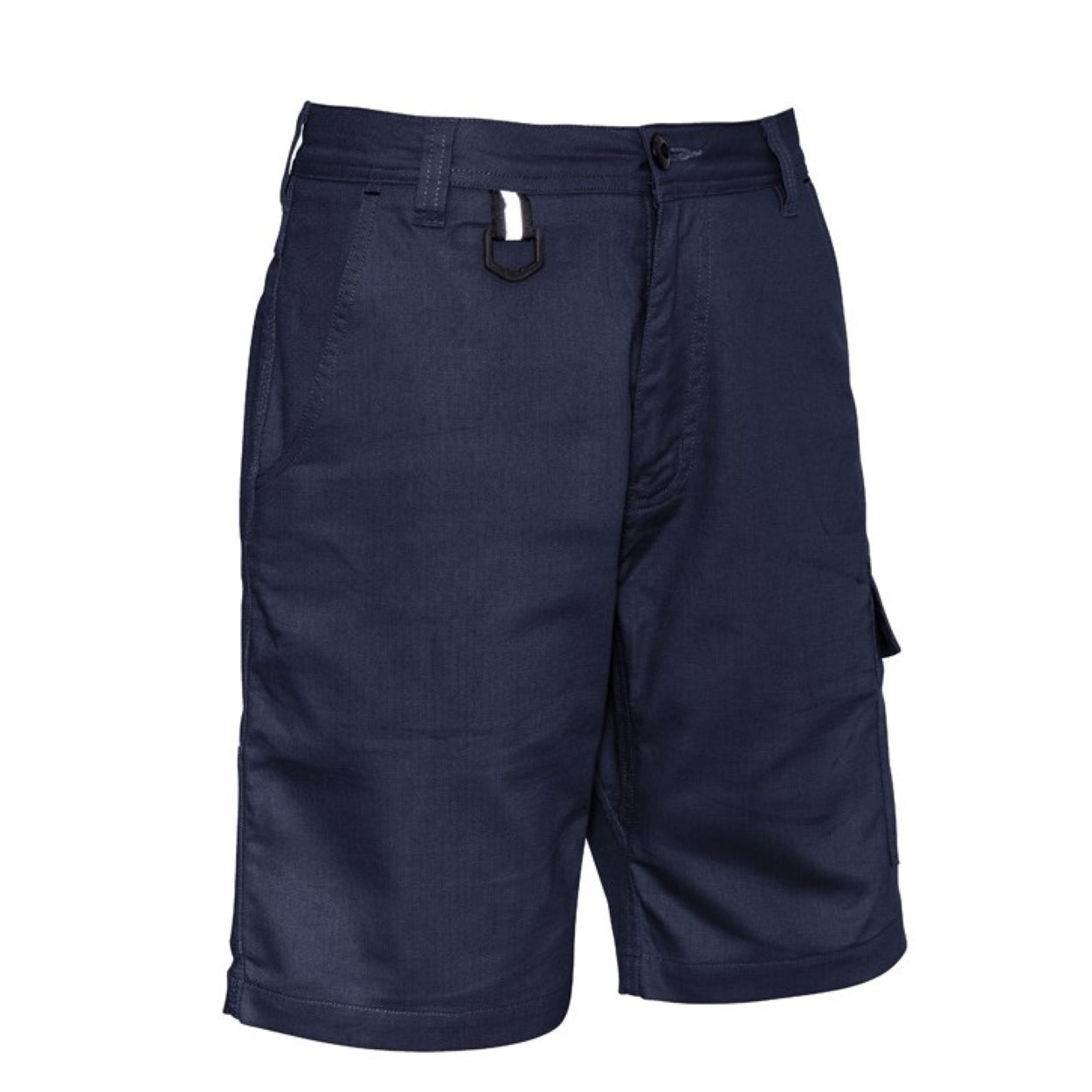 Navy shorts on a white background