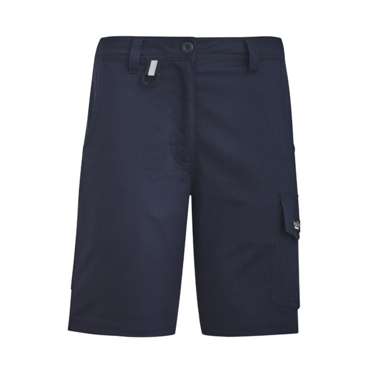 Navy shorts on a white background
