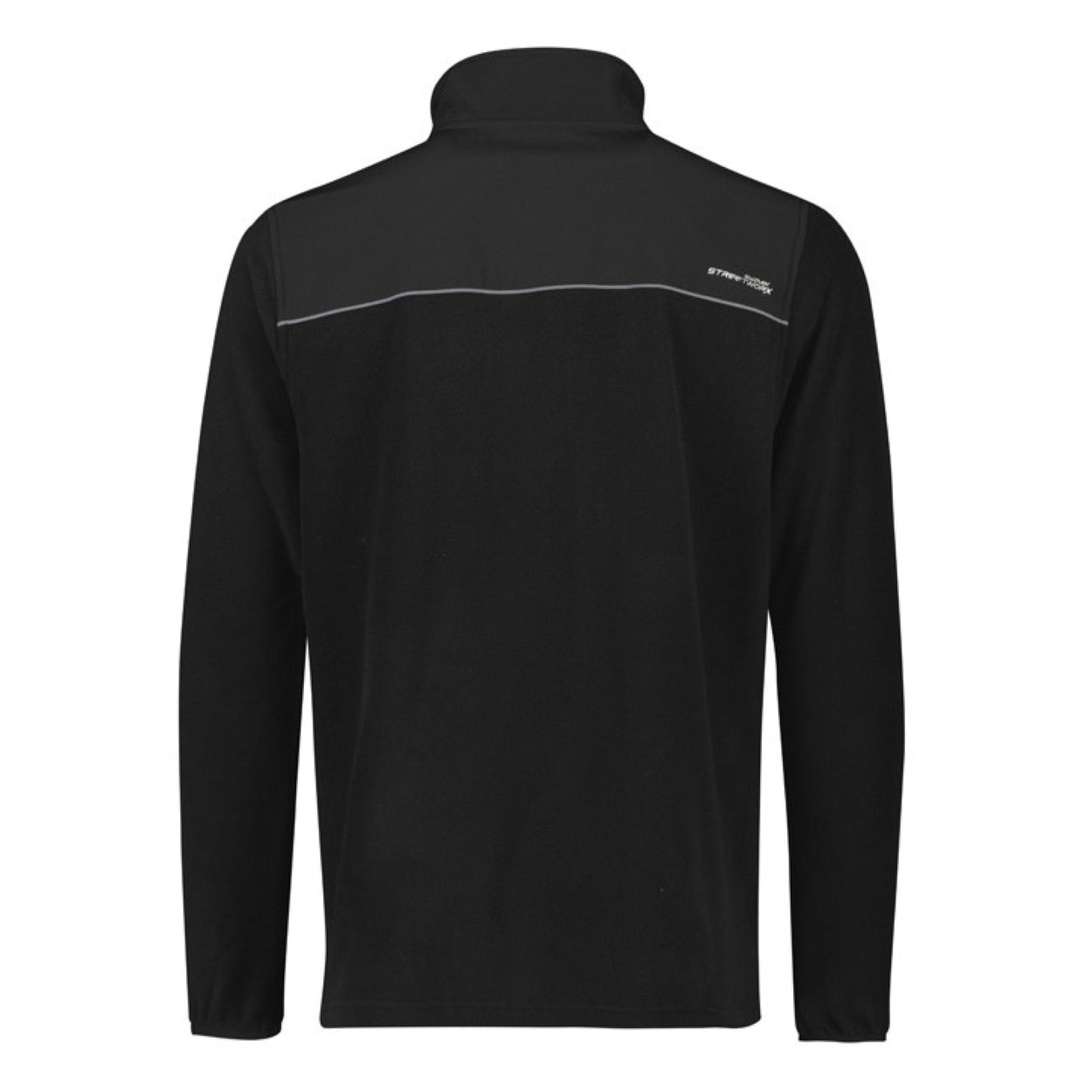 Black polar jacket on a white background