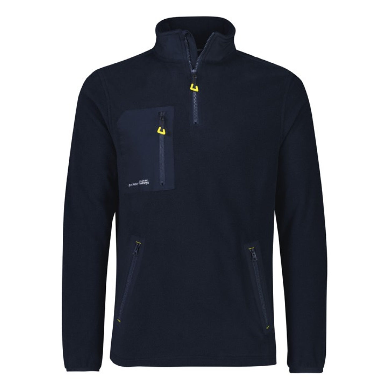 Navy polar jacket on a white background