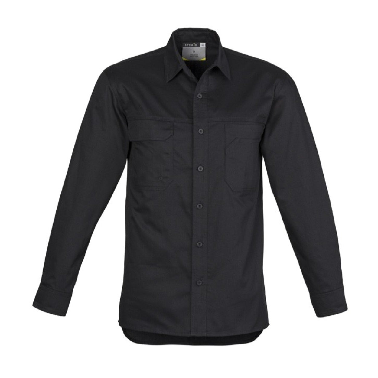 Black shirt on a white background