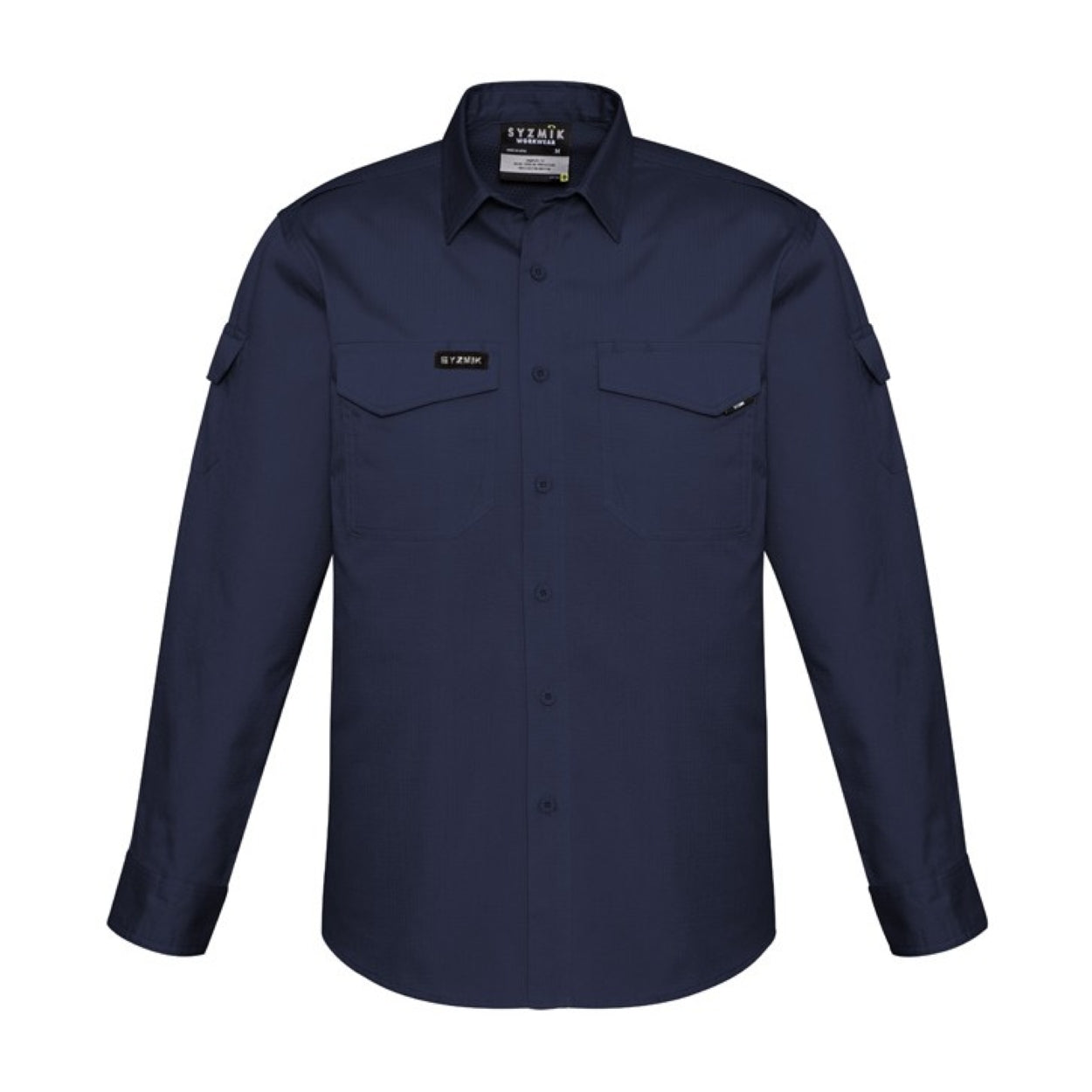 Navy shirt on a white background