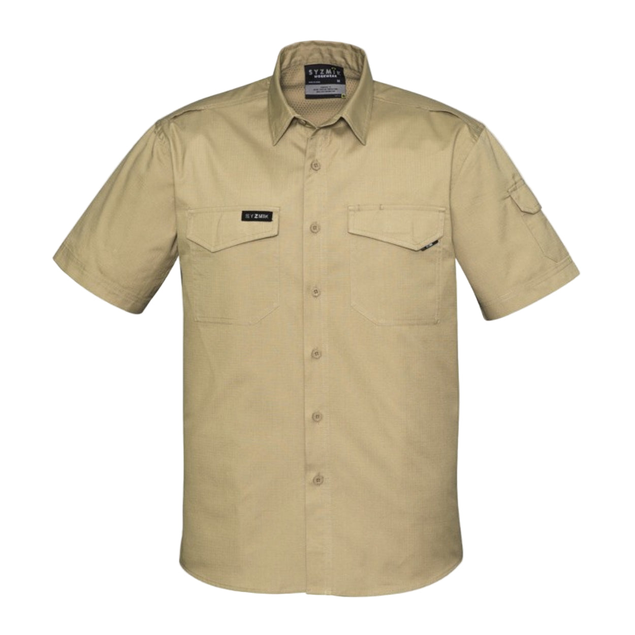 Khaki shirt on a white background