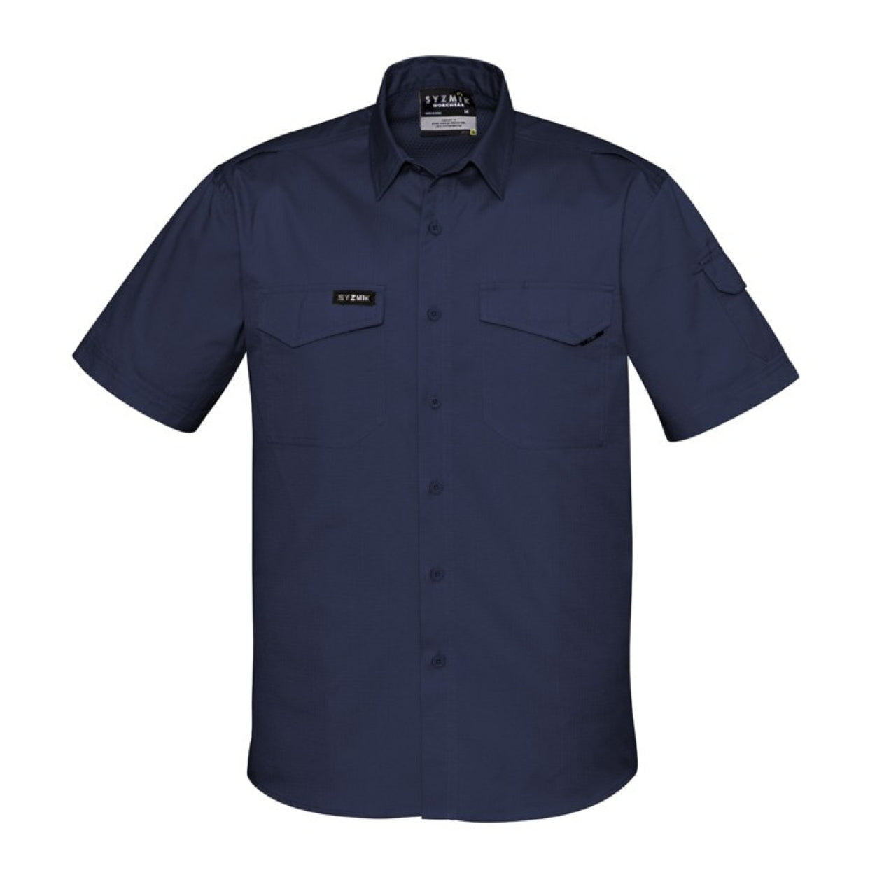 Navy shirt on a white background