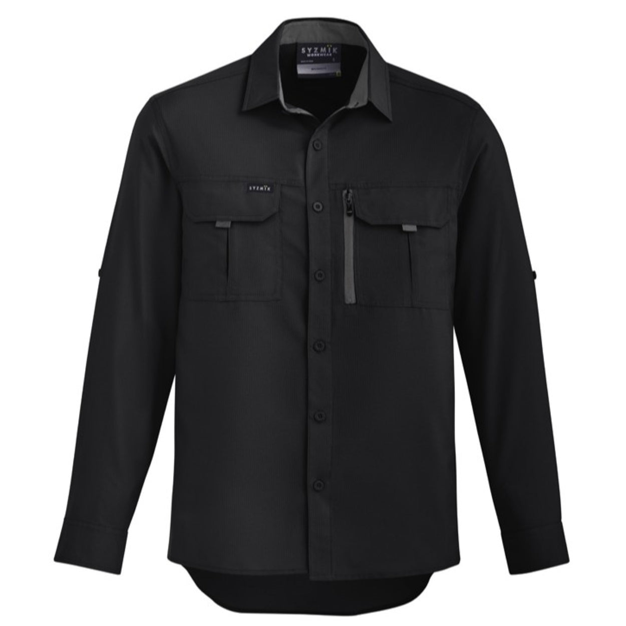 Black shirt on a white background