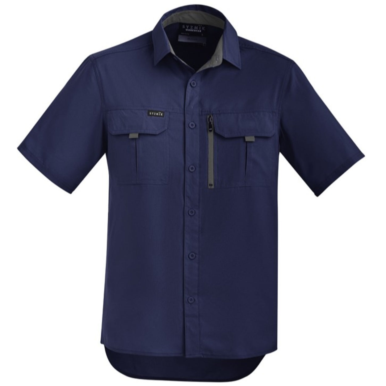 Navy shirt on a white background