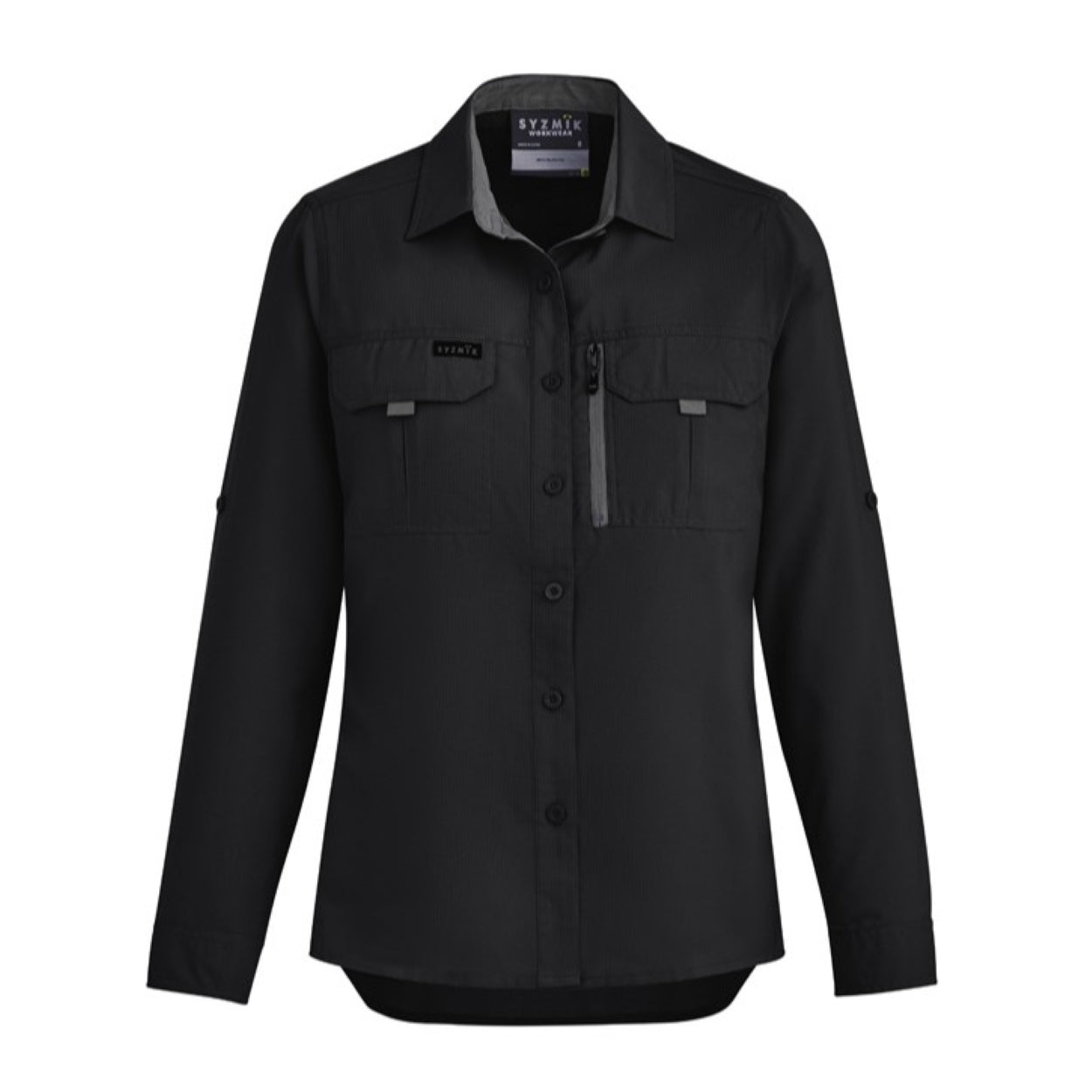 Black shirt on a white background