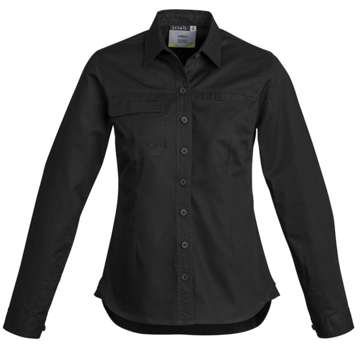 Black shirt on a white background